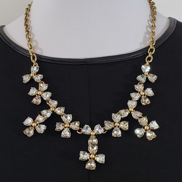 J. Crew Jewelry - NWT J. Crew Statement Necklace Crystal Clovers